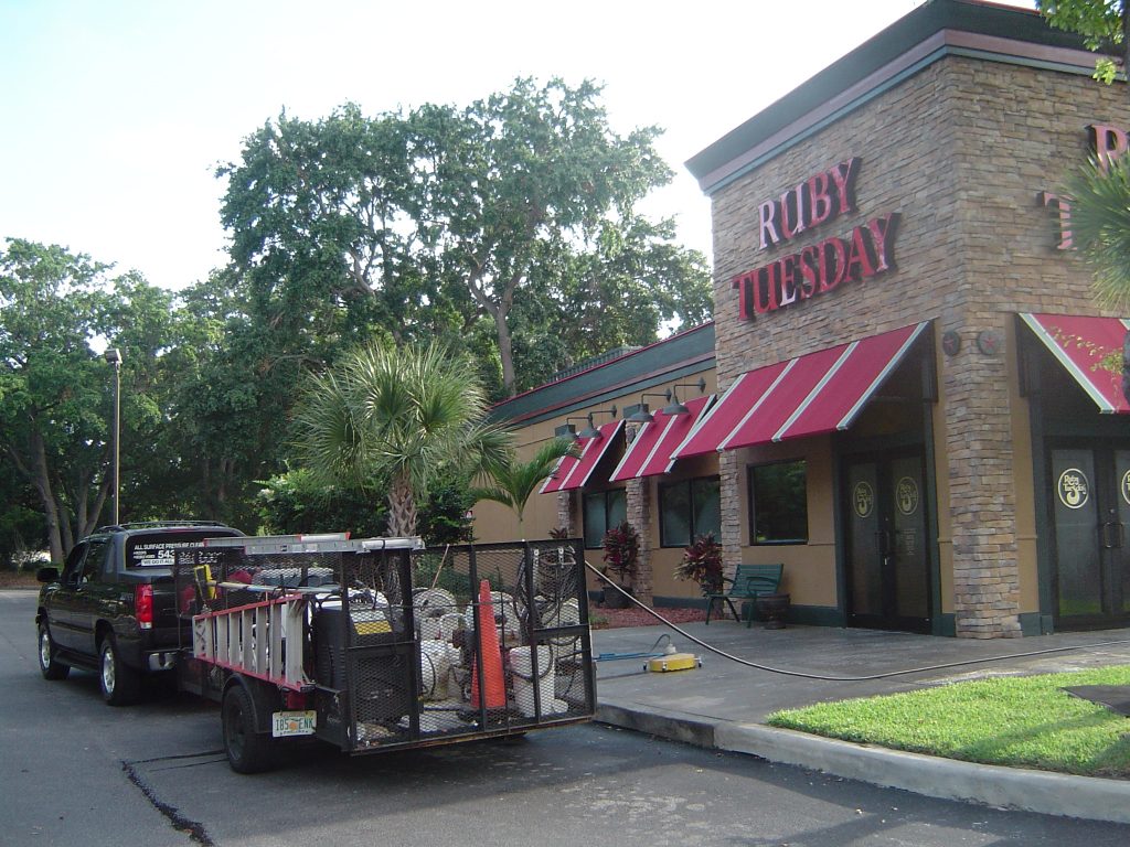 Commercial Resturant Pressure Washing Clearwater Florida Before
