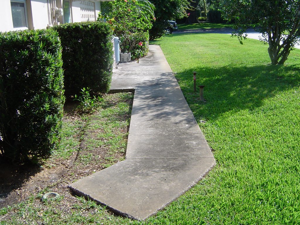 Concrete Walkway Cleaning Seminole Florida Before