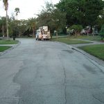 Hydraulic Fluid Stain Street Cleaning After