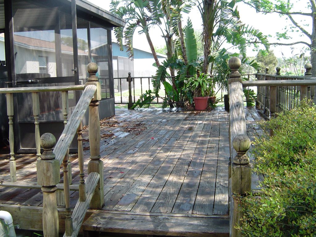 Safe Wood Deck Cleaning Largo Florida Before