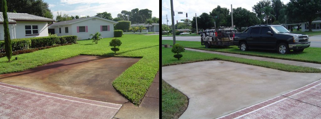 St. Petersburg Florida Concrete Pressure Washing and Sulfur Rust Removal